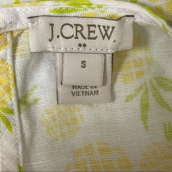 J CREW linen pineapple print top small - Picture 4 of 6